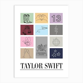 taylor swift album titles 2 Art Print