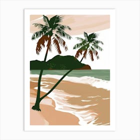 Palm Trees On The Beach 15 Art Print