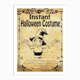 Instant Halloween Costume Art Print