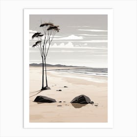 Tree On The Beach Art Print