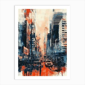 Abstract Grunge Of Cityscape Art Print