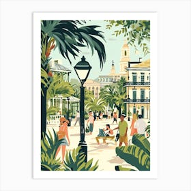 Jackson Square Storybook Illustration 1 Art Print