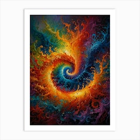 Psychedelic Spiral Painting Art Print