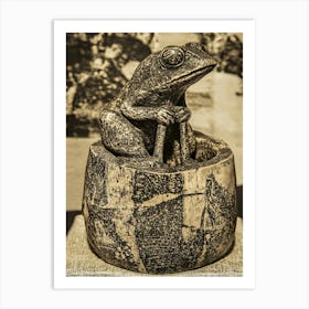 Frog In A Pot Art Print