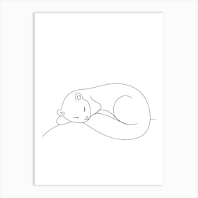 Sleeping Otter Art Print