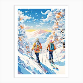 Steamboat Ski Resort   Colorado Usa, Ski Resort Illustration 1 Art Print