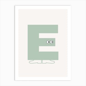 Alphabet Poster E Art Print