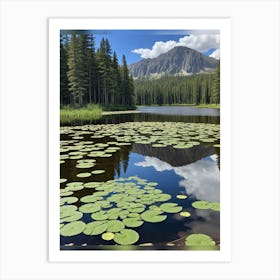 Lake and Trees Art Print