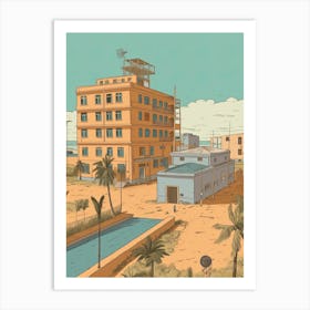 Luanda Angola Travel Illustration 2 Art Print