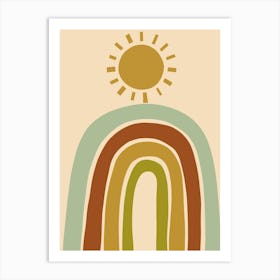 Rainbow Sun Art Print