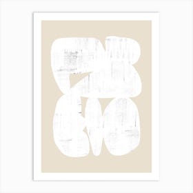 Bold Shapes 1 White Art Print