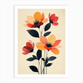 Abstract Flowers 15 Art Print