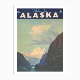 Alaska - vintage poster from 1935 Art Print