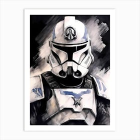 Captain Rex Star Wars Painting (26) Art Print