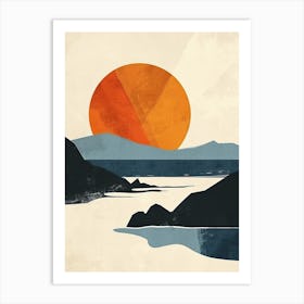 Sunset Over Scotland Art Print