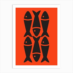 Fish In A Row.uk Art Print