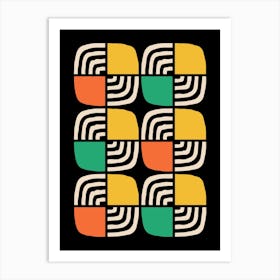 Mid century Modern Abstract Geometric Art Print