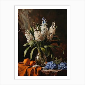 Baroque Floral Still Life Hyacinth 1 Art Print