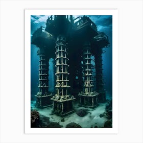 Undersea Temple -Reimagined Art Print