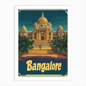 Aihrgdesign A Vintage Travel Poster Of Bangalore Art Print