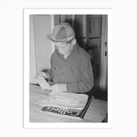 Little Boy Receiving His Family S Mail At The Post Office Of The Casa Grande Valley Farms, Pinal County, Arizona By Russ Art Print