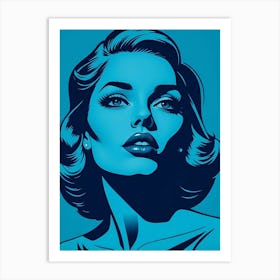 Pop - Lady In Blue Art Print