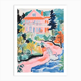 The Homestead   Hot Springs, Virginia   Resort Storybook Illustration 1 Art Print