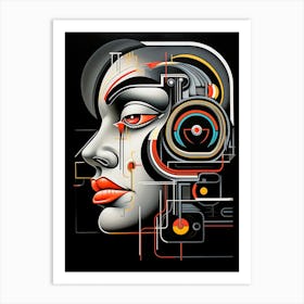 Abstract Illustration Of A Woman And The Cosmos 41 Art Print