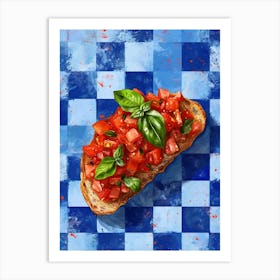 Bruscetta Blue Checkerboard 2 Art Print