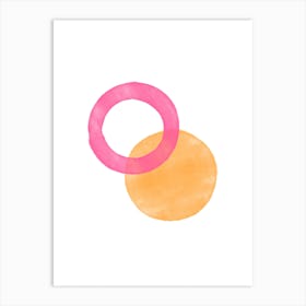 Abstract Pink Orange 2 Art Print