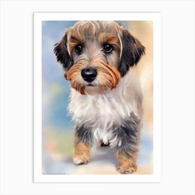 Dandie Dinmont 3 Terrier Watercolour Dog Art Print
