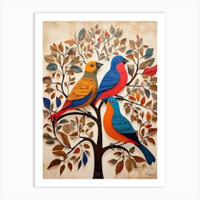 Default Brightly Colored Traditional Gond Folk Art From India 0 Art Print