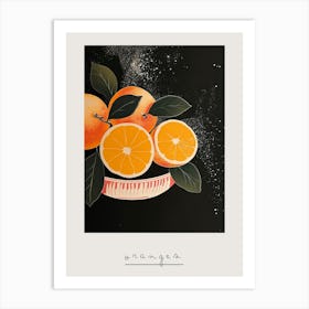 Art Deco Oranges Poster Art Print