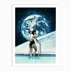 Intergalactic Pool Trip Art Print