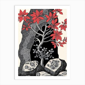 Tree In A Cave Art Print