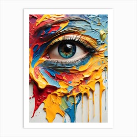 Abstract Of A Woman'S Eye 1 Art Print