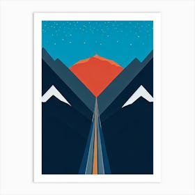 Jasna, Slovakia Modern Illustration Skiing Poster Art Print