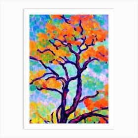 Eastern Cottonwood tree Abstract Block Colour Art Print