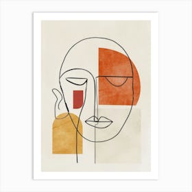 Beyond The Lines A Modern Abstract Face Art Print