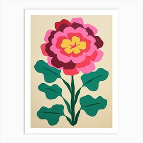 Cut Out Style Flower Art Carnation 1 Art Print