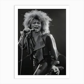 American Singer Tina Turner Performing During Her Private Dancer Tour Art Print