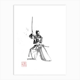 Samurai En Garde Art Print