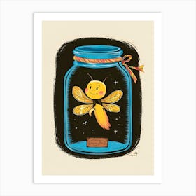 Bee In A Jar 4 Art Print