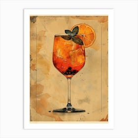 Aperol Spritz Orange 121 Art Print