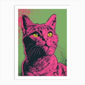 Pink Cat 4 Art Print