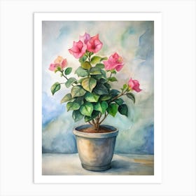 Watercolor Of Bougainvillea Art Print