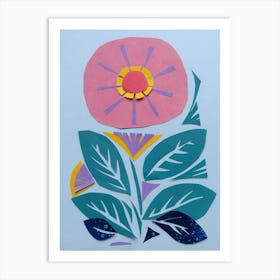 Pink Flower Wall Art Print