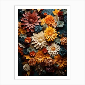 Flowers On A Wall 2 Art Print