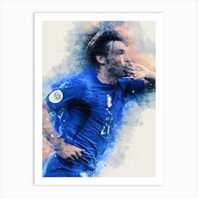 Andrea Pirlo Watercolor Art Print