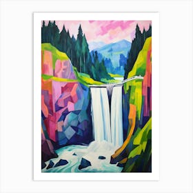 Snoqualmie Pass Retro Pop Art 4 Art Print